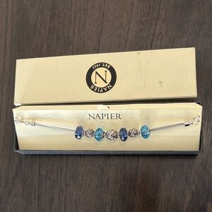 Napier Silver Bracelet with Blue Accents